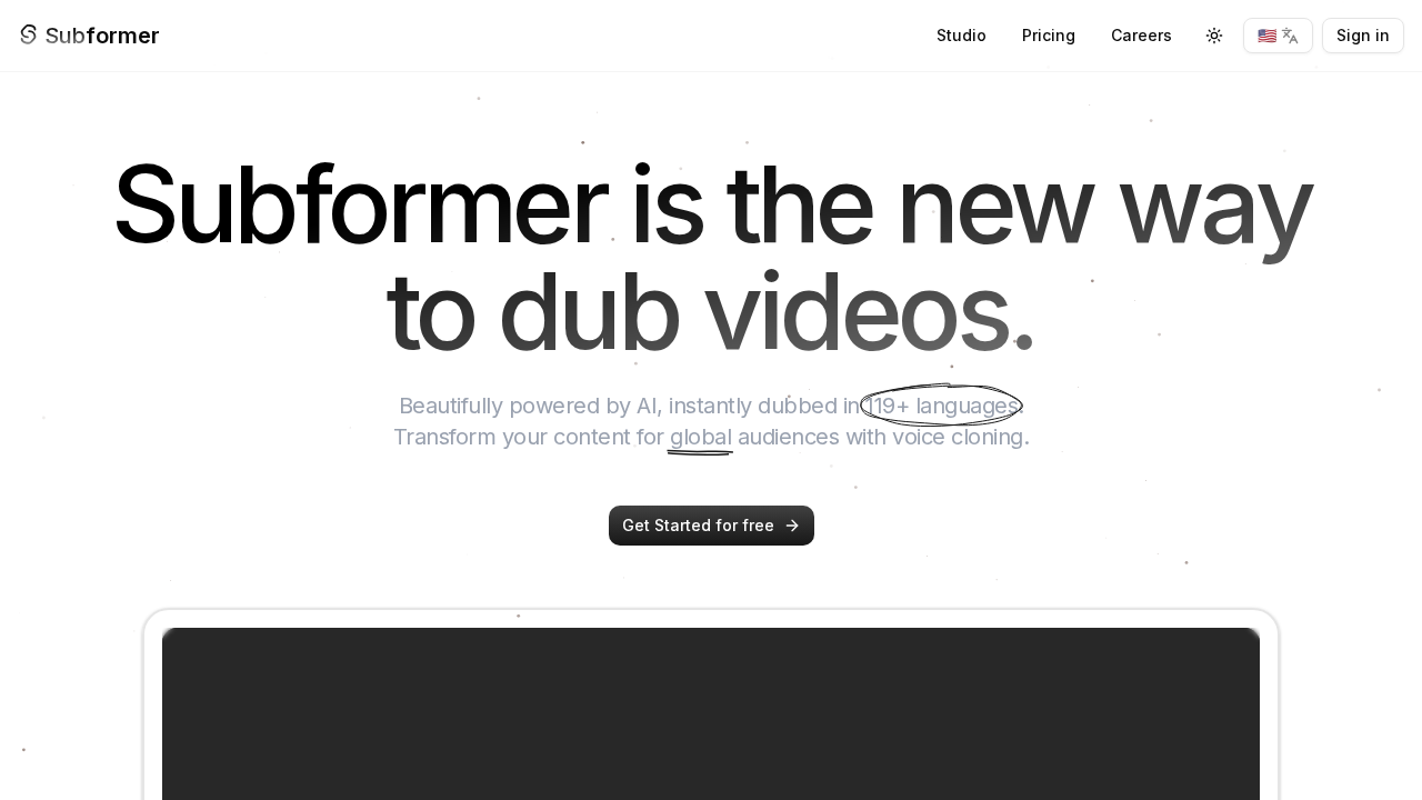 Subformer screenshot