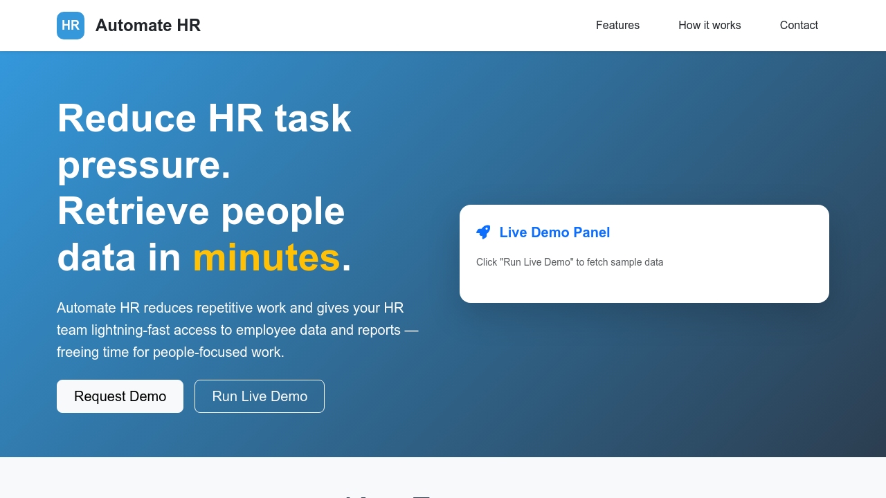 Automate your HR screenshot