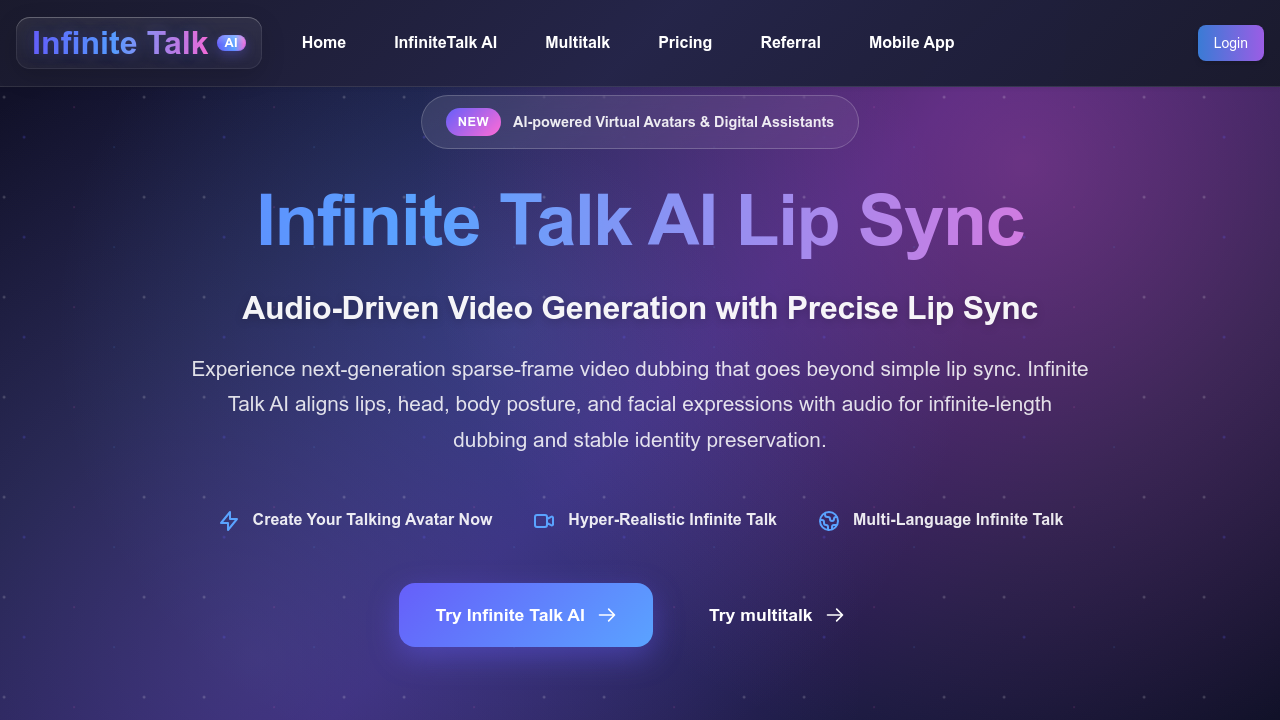 InfiniTalk AI screenshot