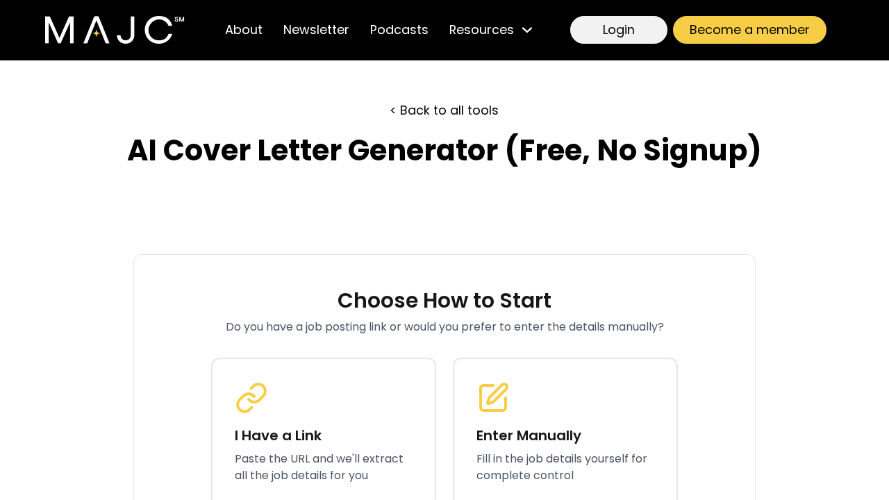 AI Cover Letter Generator by MAJC screenshot