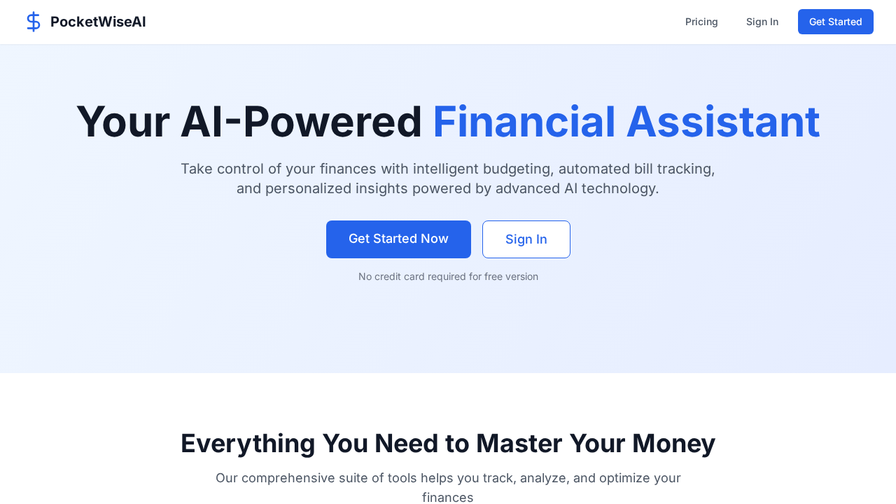 PocketWiseAI screenshot