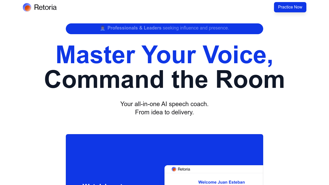 Retoria AI Speech Coach screenshot