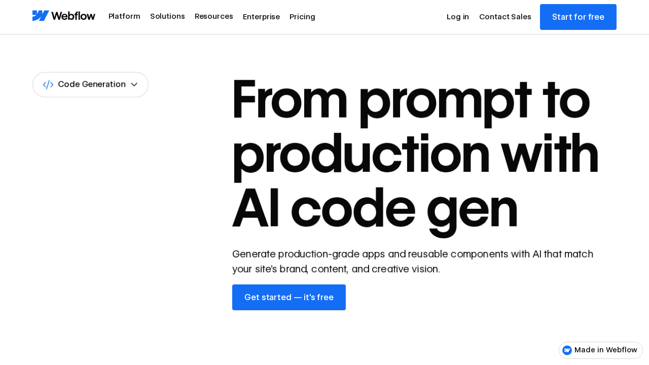 Webflow App Gen screenshot