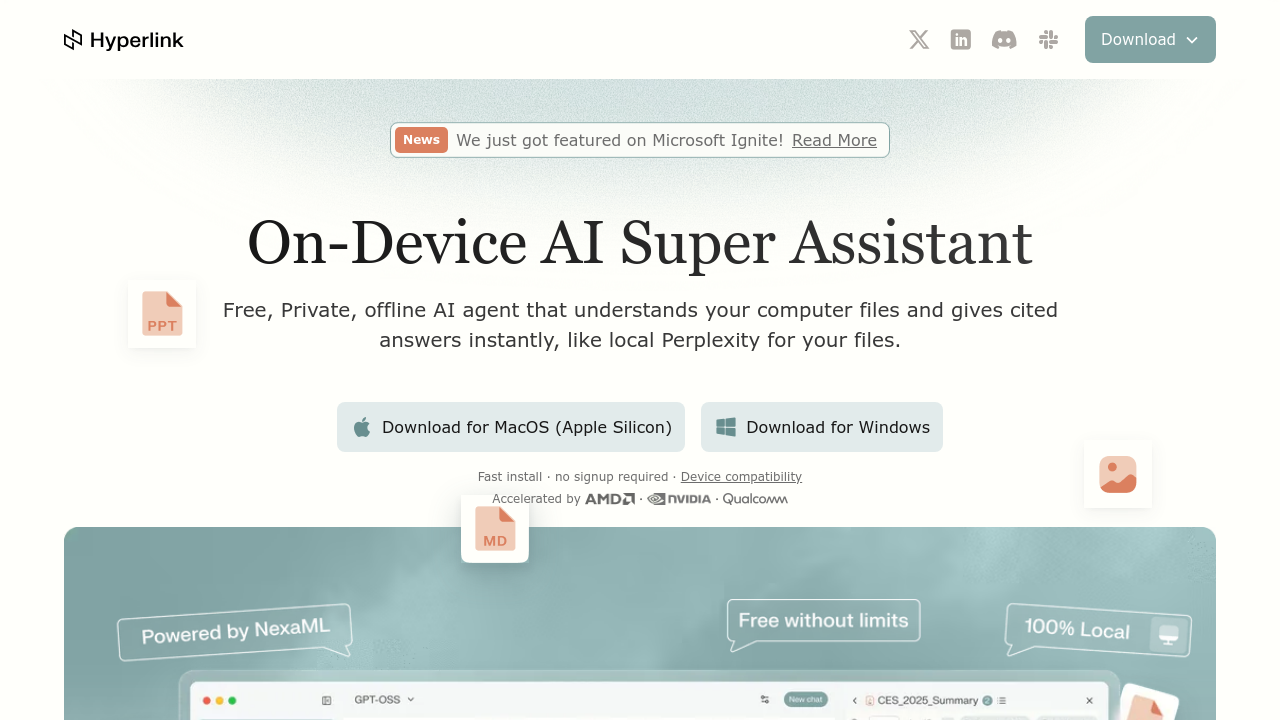 Hyperlink by Nexa AI screenshot