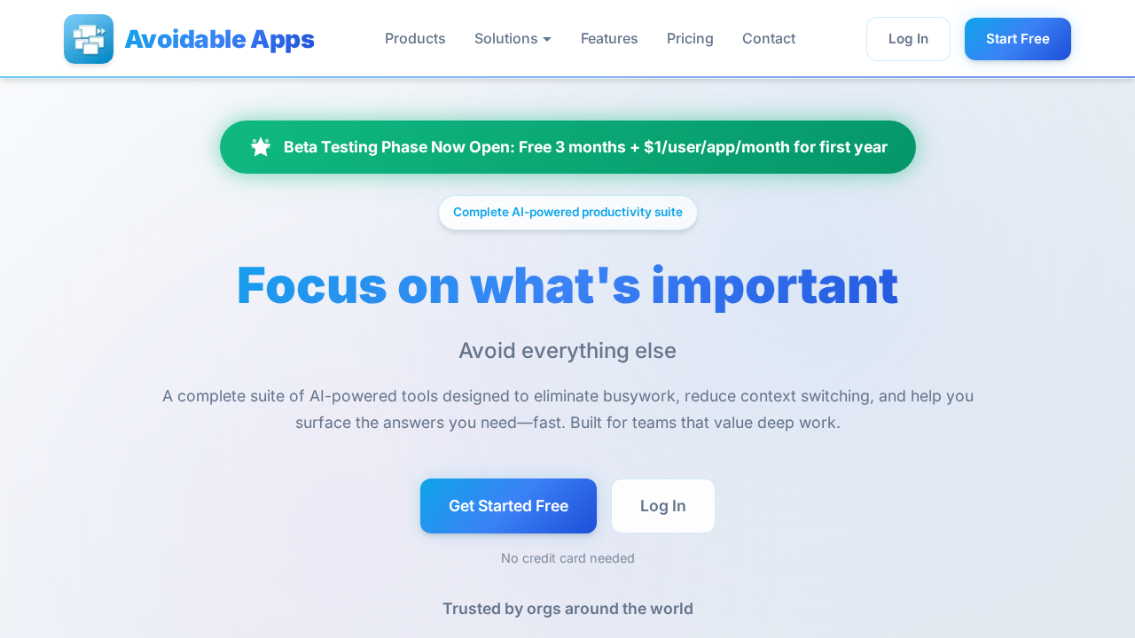 Avoidable Apps screenshot