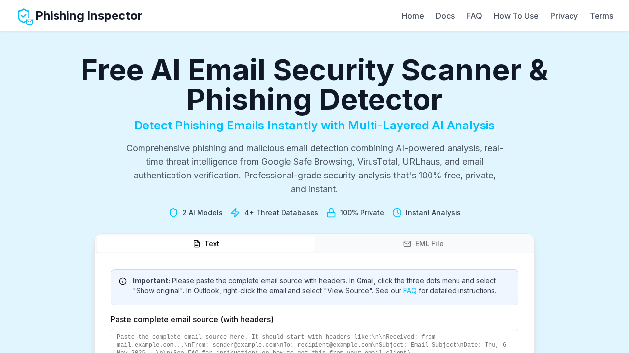 Phishing Inspector screenshot
