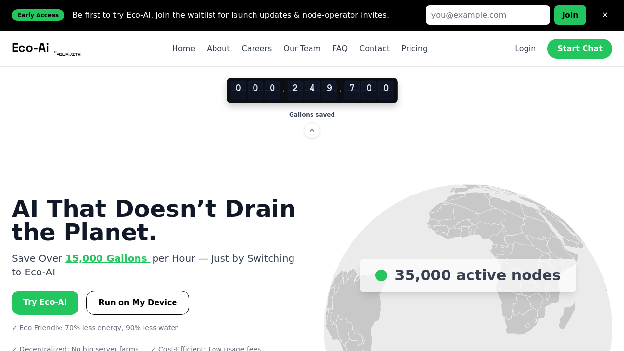 Eco-Ai a Sustainable AI Future screenshot