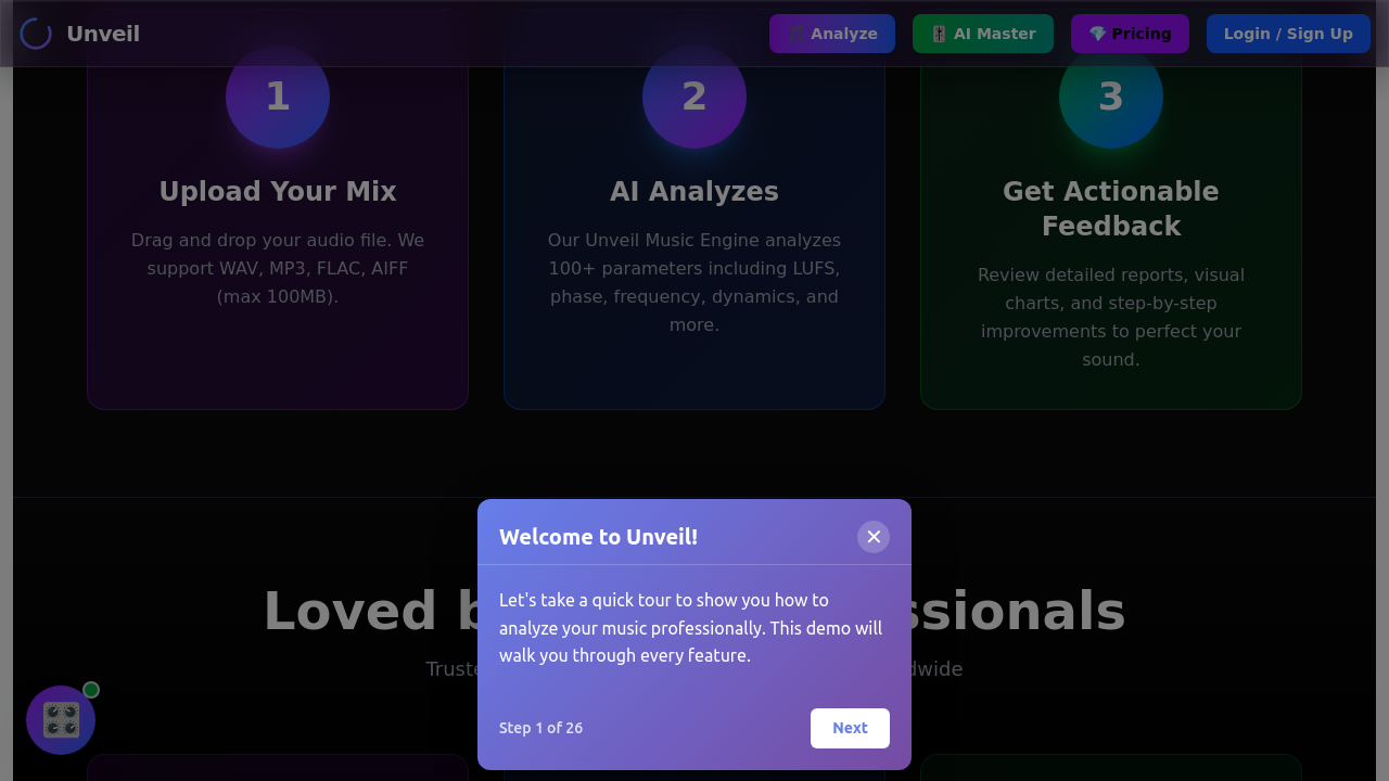 Unveil Music screenshot