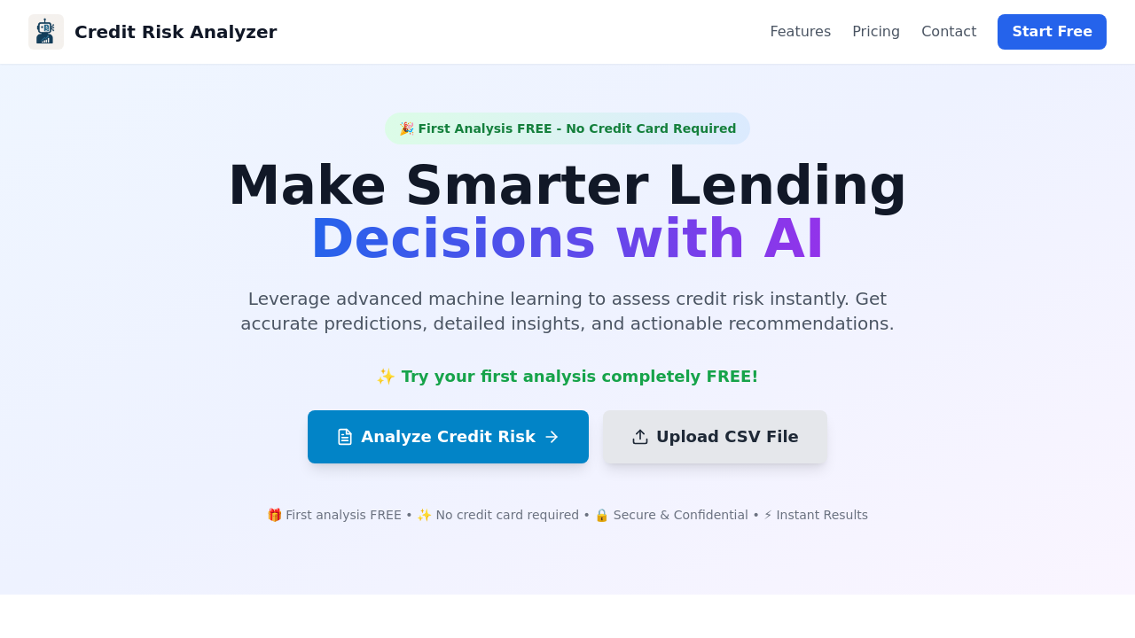 AI Credit Risk Analyser screenshot