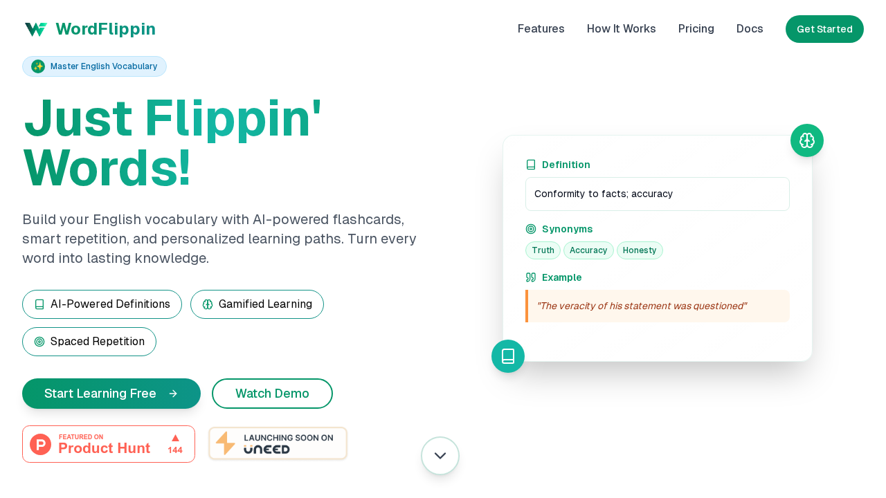 WordFlippin screenshot