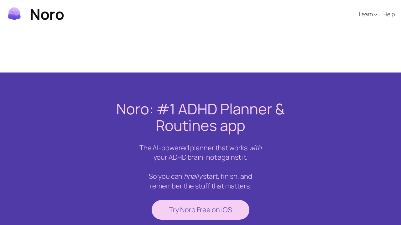 Noro ADHD Planner screenshot