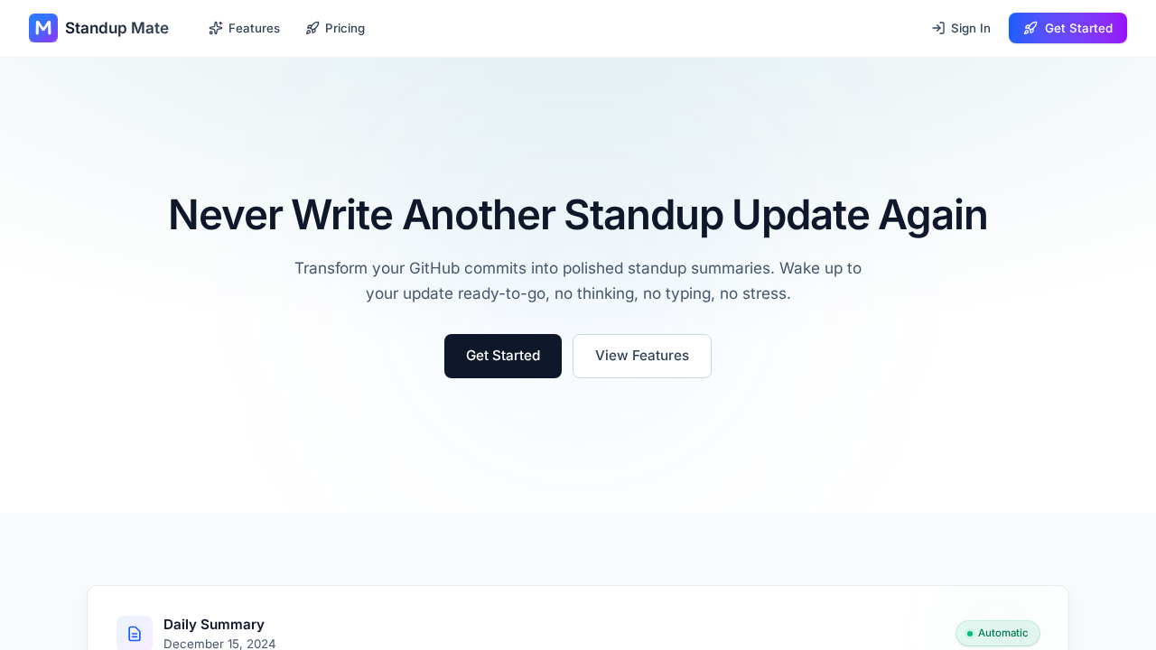 Standup Mate screenshot