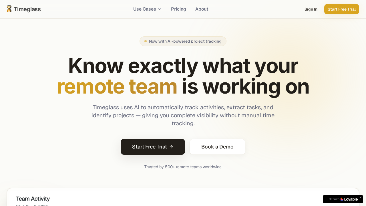 Timeglass screenshot