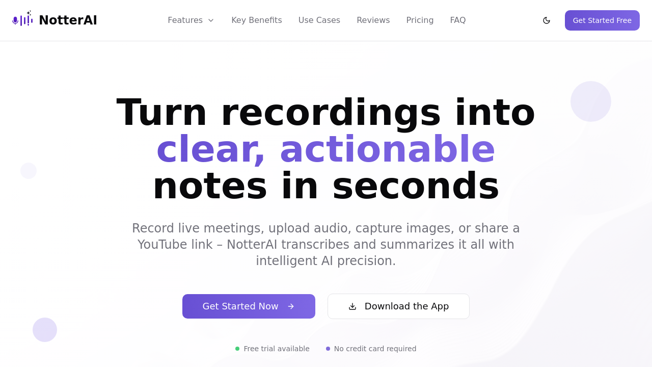 NotterAI - AI Note Taker screenshot