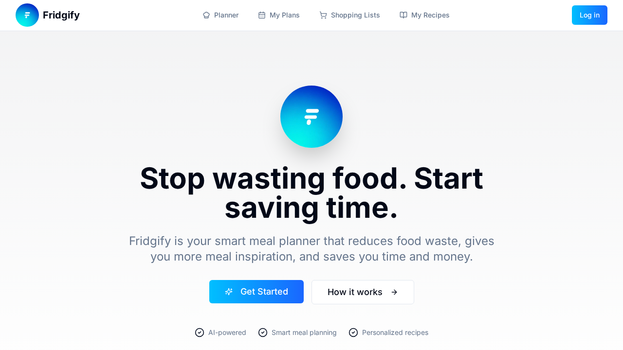 Fridgify - AI Meal Planner From Fridge screenshot