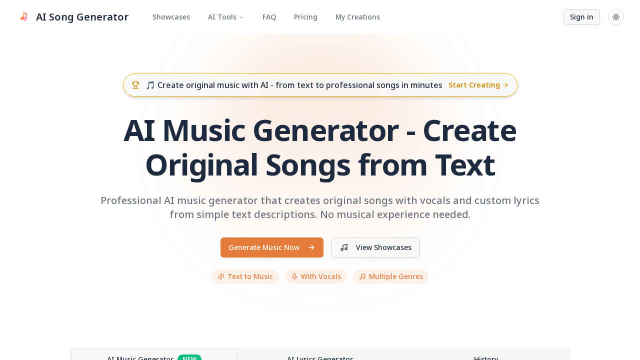 AI Song Generator screenshot