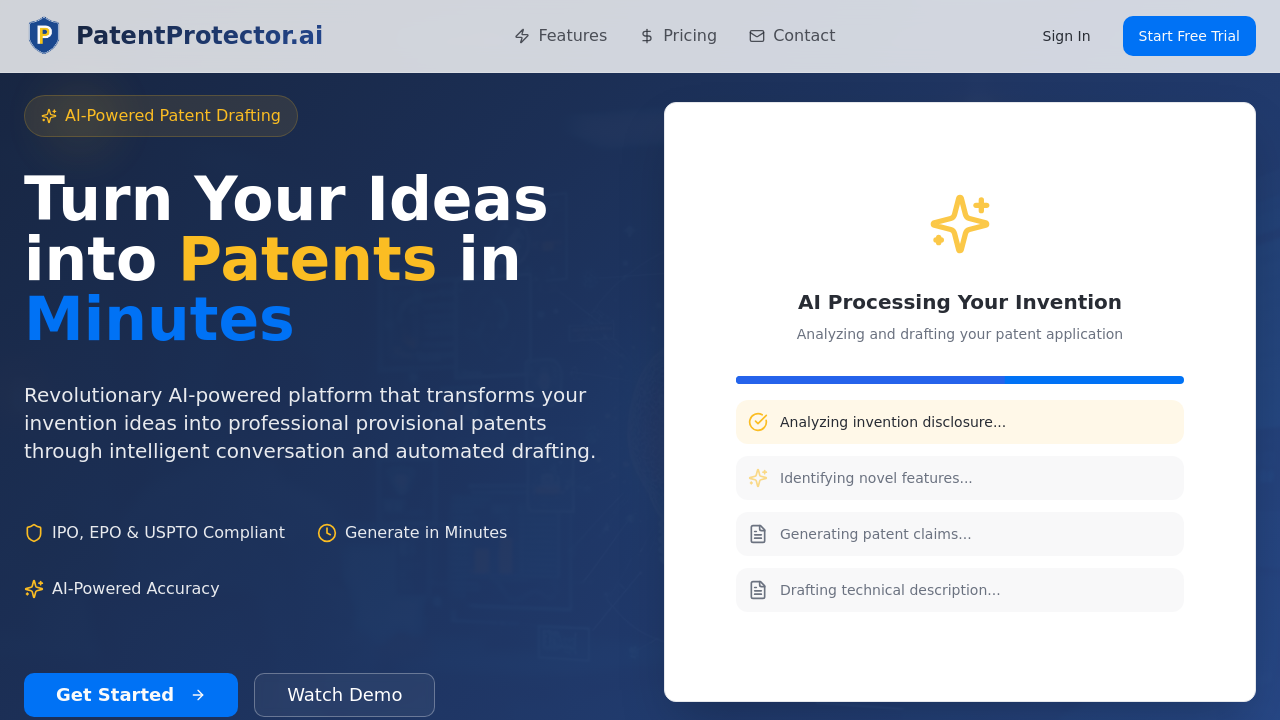 PatentProtector.ai screenshot