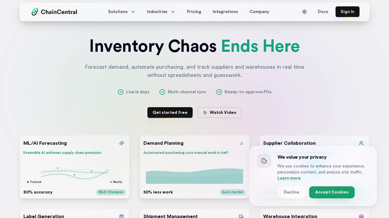 ChainCentral screenshot