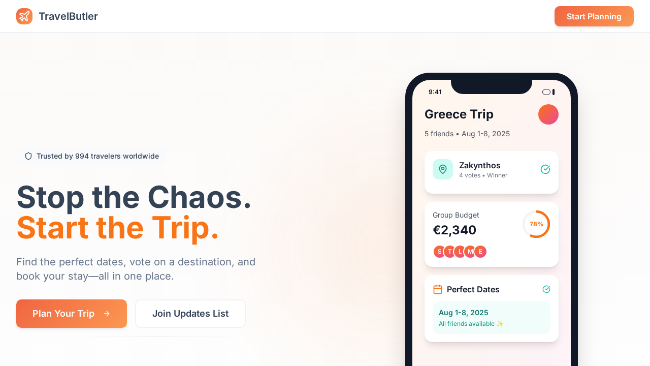 TravelButler screenshot