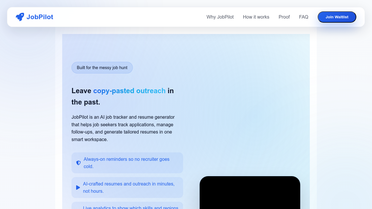 JobPilot – Smarter Job Tracking with AI screenshot