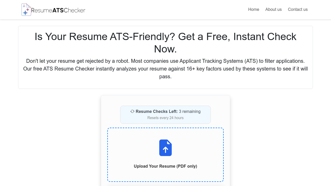Resume ATS Checker screenshot