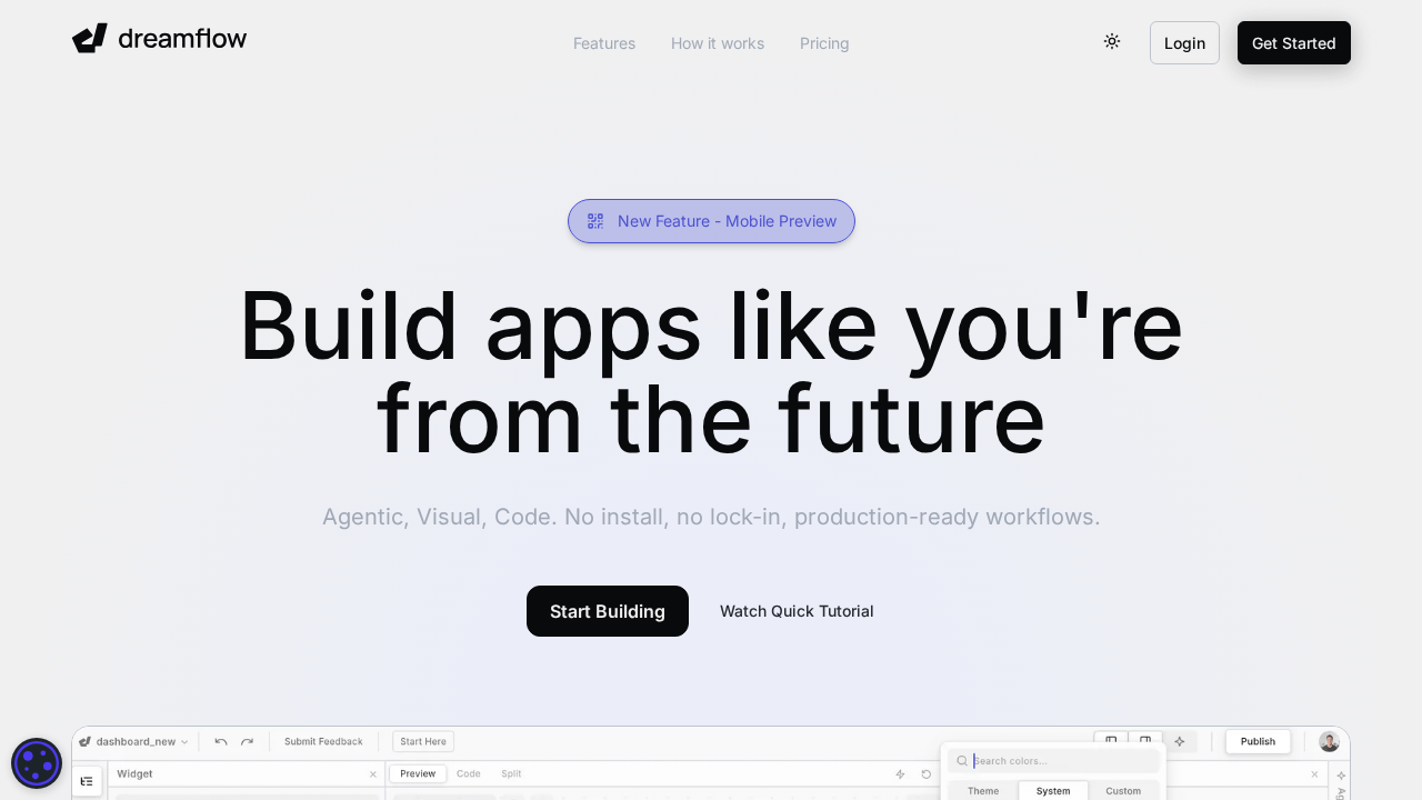 Dreamflow Mobile Preview screenshot