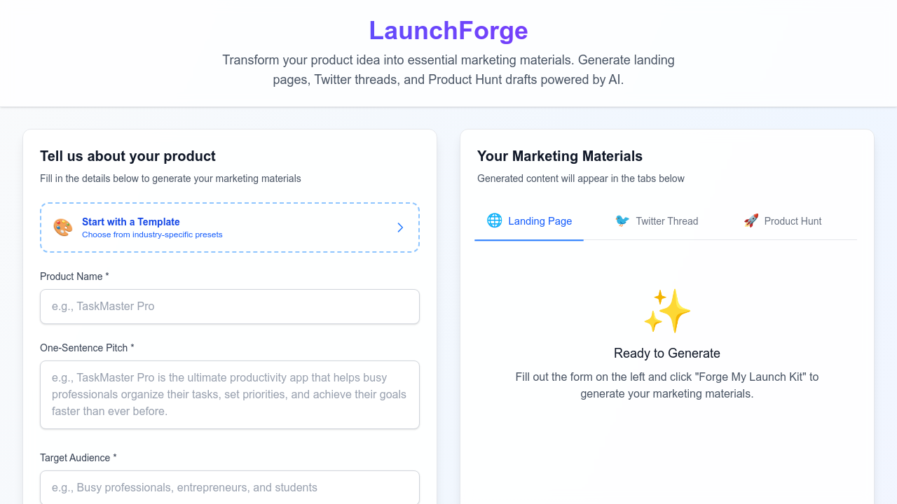 LaunchForge screenshot