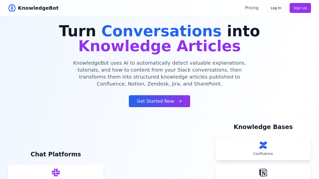 KnowledgeBot screenshot