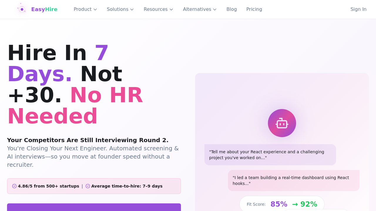 EasyHireApp screenshot