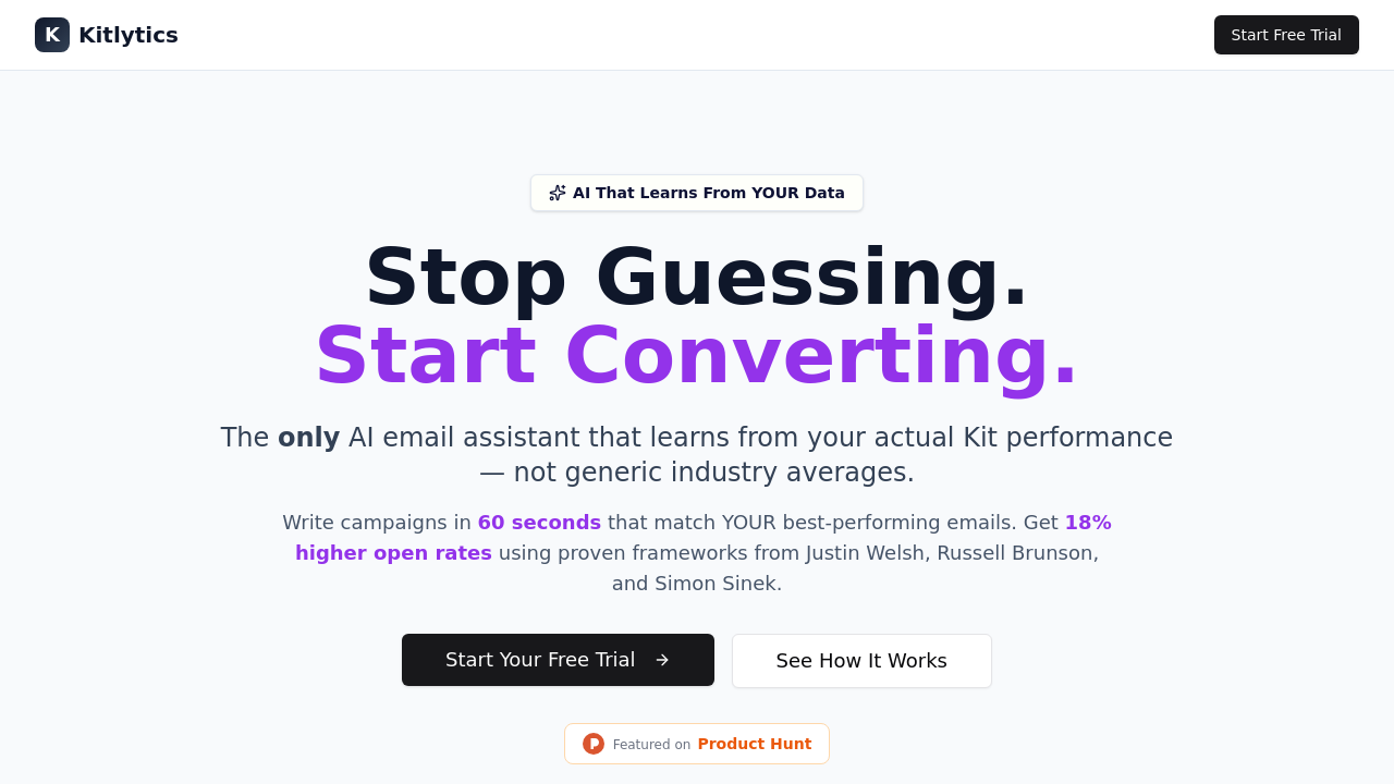 Kitlytics screenshot