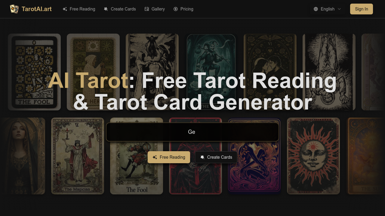 TarotAI screenshot