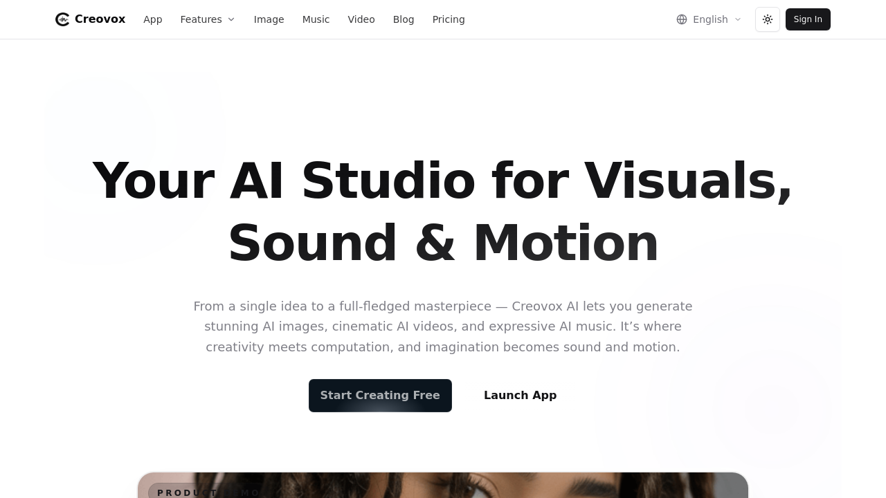 Creovox AI screenshot