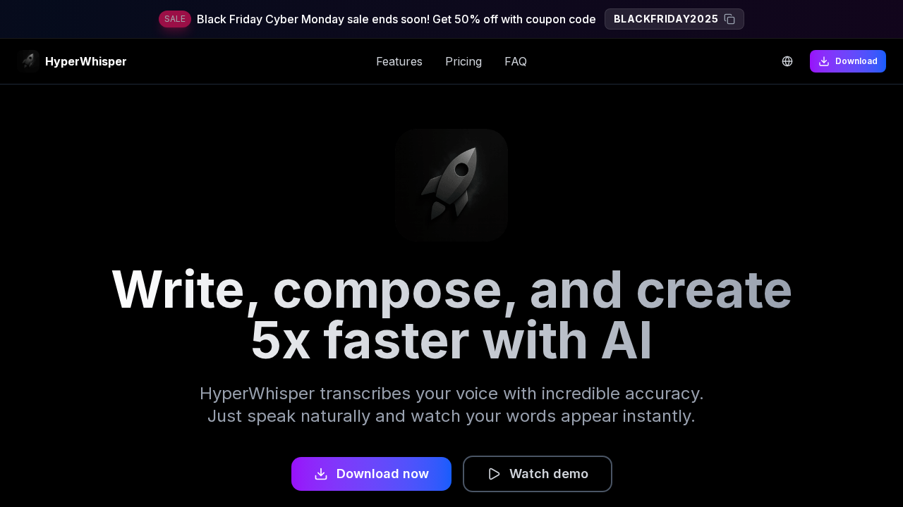HyperWhisper screenshot