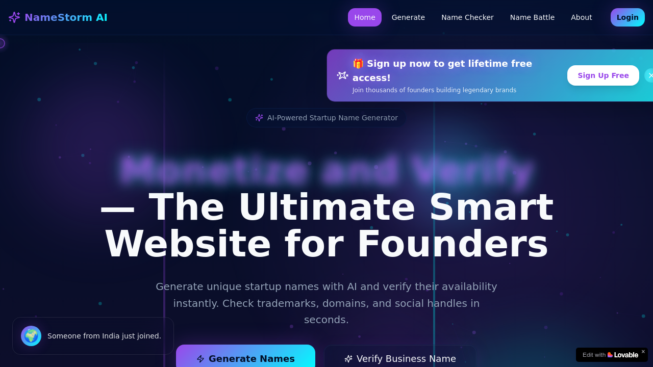 NameStorm AI screenshot