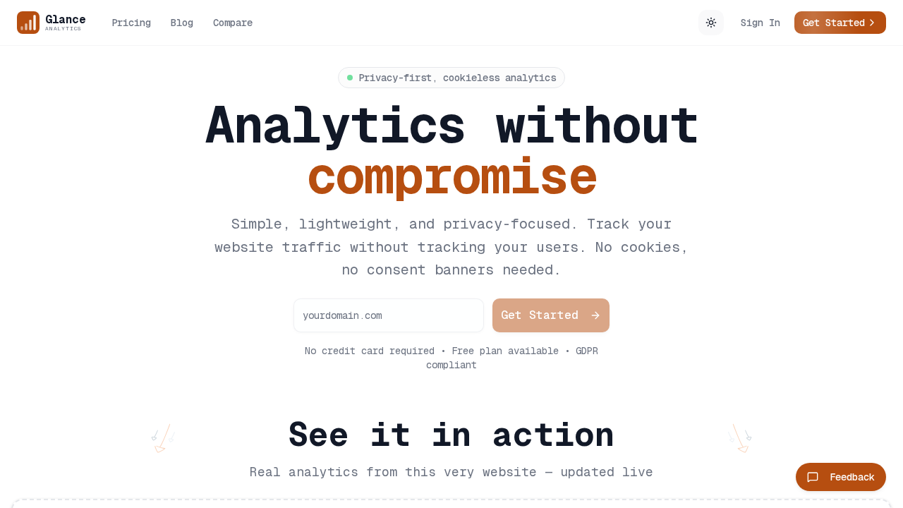 Glancelytics screenshot