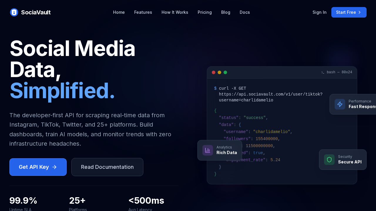 SociaVault screenshot