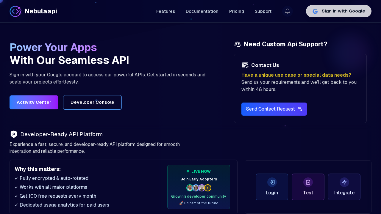 NebulaAPI screenshot