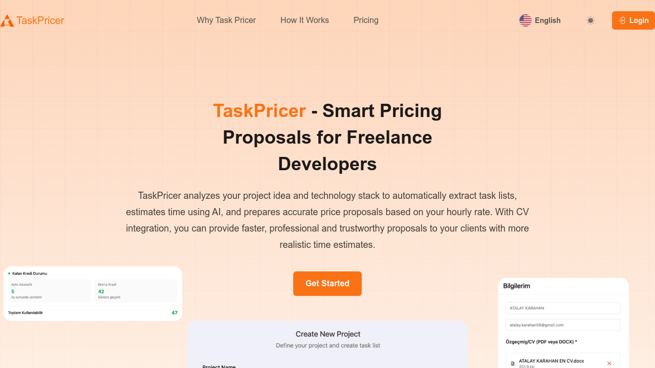 TaskPricer screenshot