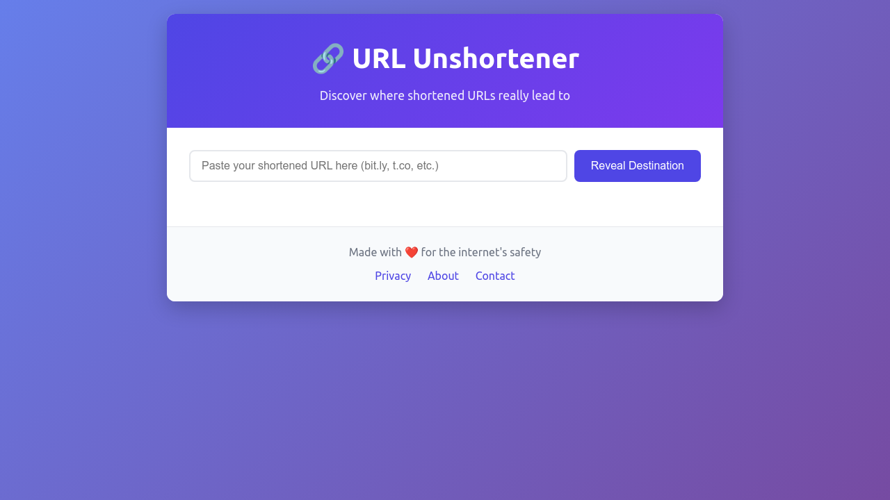URL Unshortener screenshot