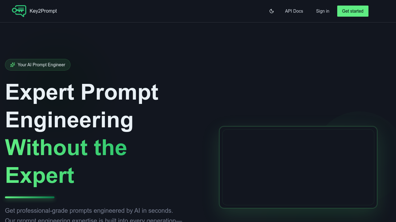 Key2Prompt screenshot
