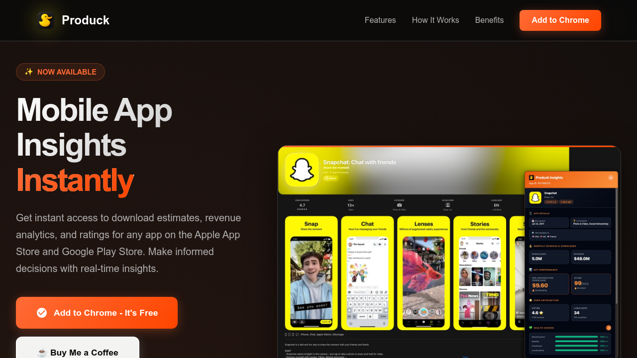 Produck - App & Game Stats screenshot