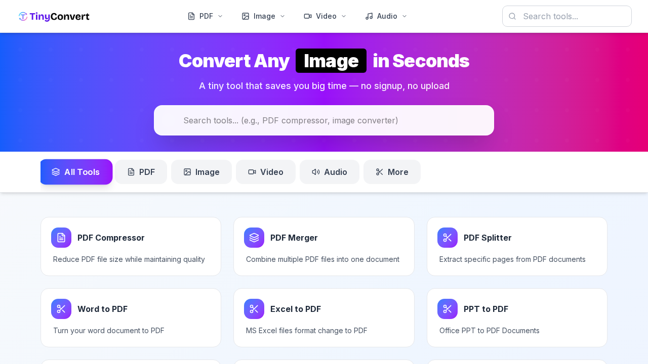 TinyConvert.com screenshot