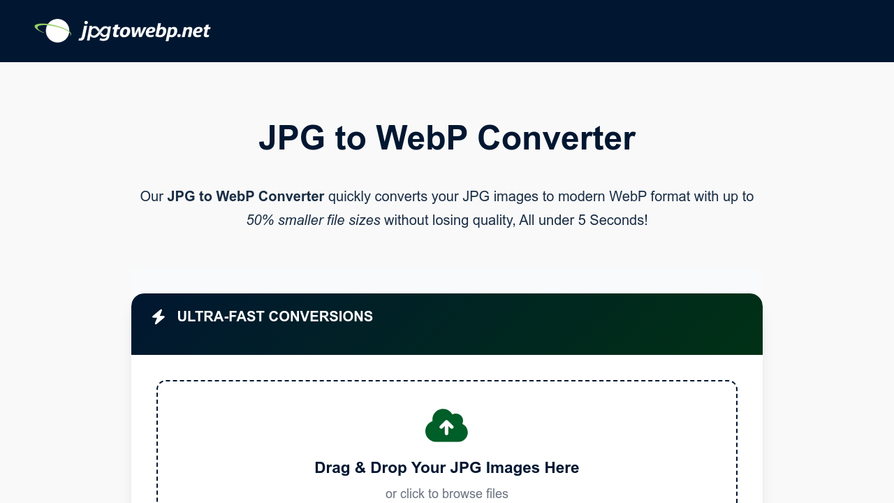 JPG to WebP Converter screenshot
