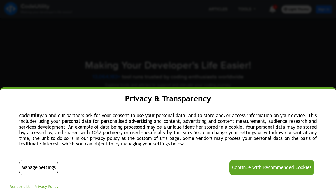 CodeUtility screenshot
