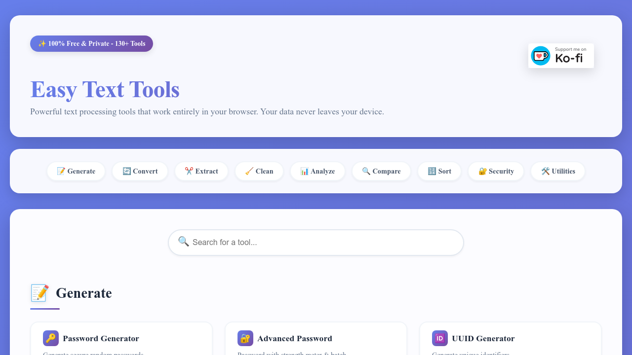 Easy Text Tools screenshot
