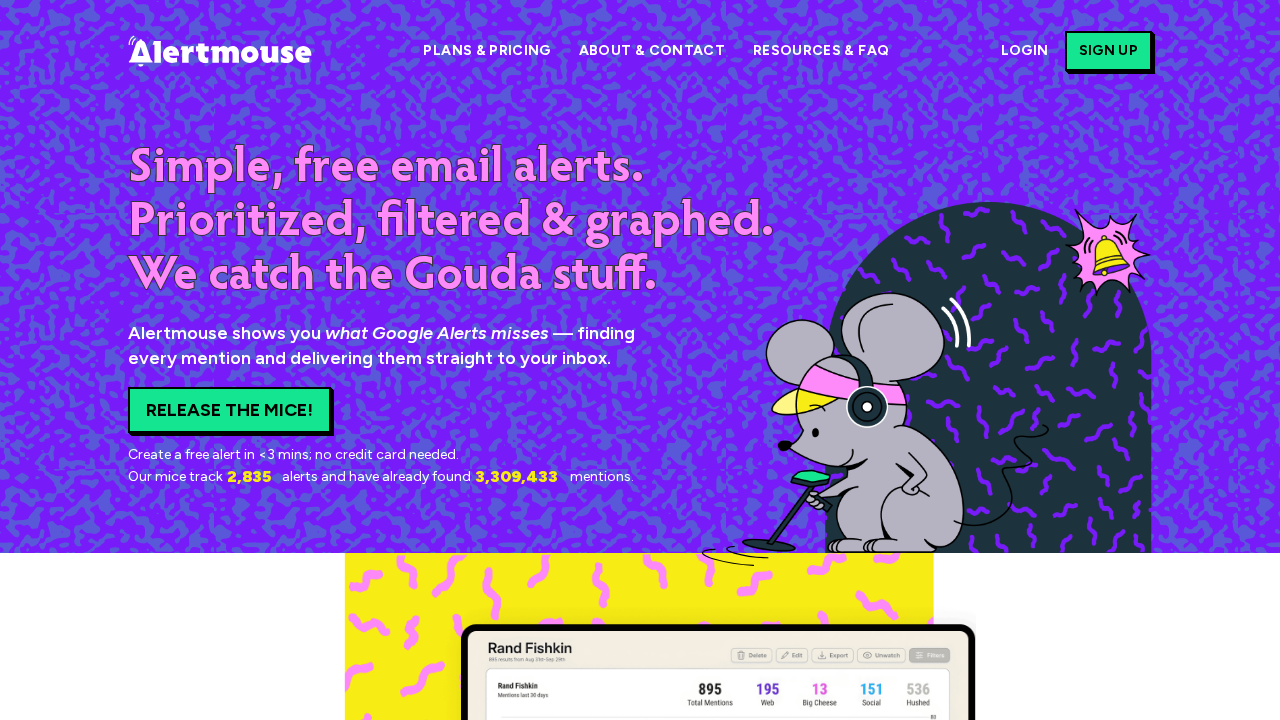 Alertmouse screenshot