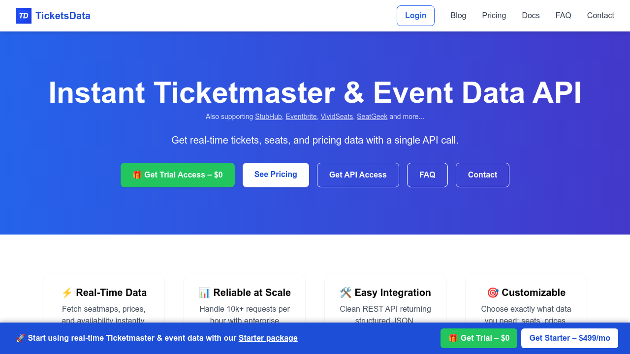 TicketsData screenshot