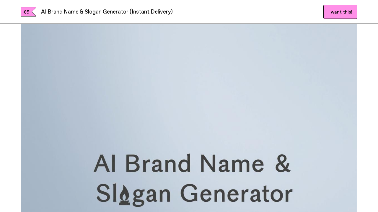 AI Brand Name & Slogan Generator screenshot