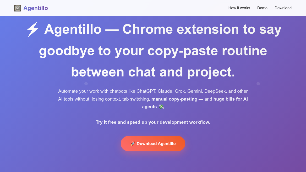 Agentillo screenshot