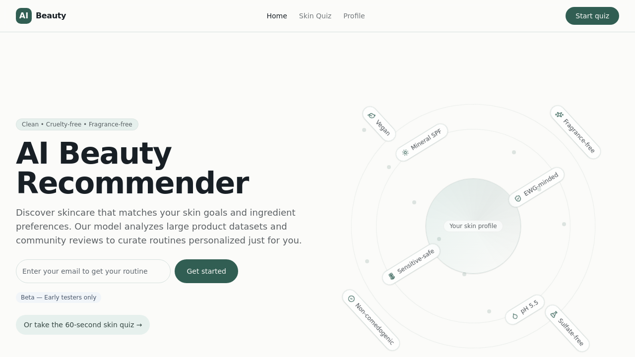 AI Beauty Recommender screenshot
